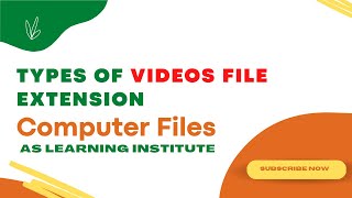 types of video formats quality || Computer Extension #computerfile #videofileextn #typesoftextfile