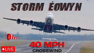 Birmingham Airport Live 💨STORM EOWYN💨✈️