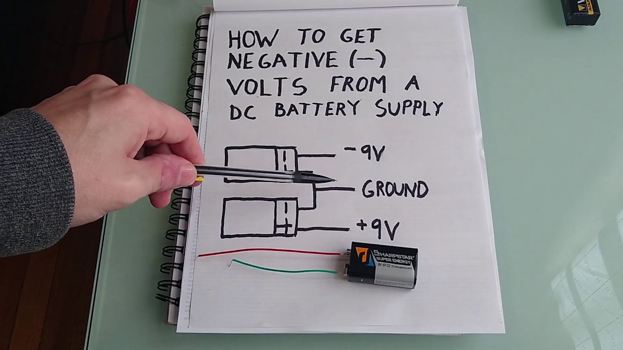 How To Get Positive And Negative Voltages From A Dc Battery Youtube