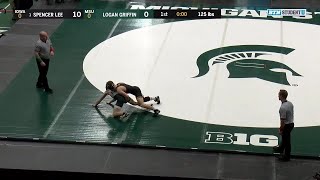 125 LBS: Logan Griffin (Michigan State) vs. #1 Spencer Lee (Iowa) | 2020 B1G Wrestling