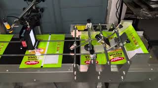 Inkjet Printer with Stacker Conveyor | Automatic Pouch Printing & Packing Solution