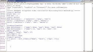 Python - Dictionary Method