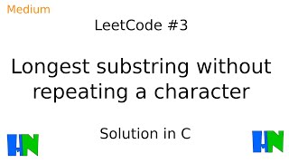 Longest substring without repeating character solution | leetcode - 3 | harishnote