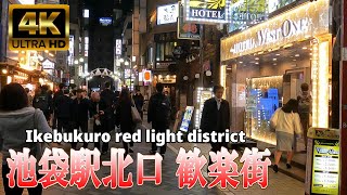 【4K Japan】2023.11 池袋駅北口 歓楽街 『Ikebukuro red light district』#池袋  #歓楽街