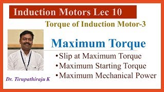 IM 10 Maximum Torque of Induction Motor