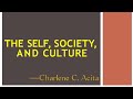 The Self, Society and Culture