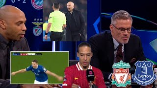 Arne Slot, Salah And Virgil van Dijk Reacts To Referee Michael Oliver🗣️ Henry And Carragher OMG