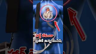 గుండె లేకుండా బతికి ఉన్న మనిషి...😮 #heart #heartless #facts #factshorts