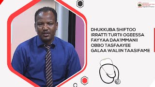 Dhukkuba shiftoo irratti turtii ogeessa Fayyaa Daa’immanii  Obbo Tasfaayee Galaa waliin taasifame