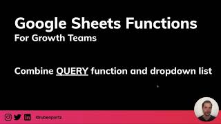 Searching data using the QUERY function and dropdown list in Google Sheets