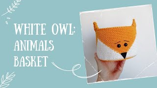 ⭐️ Idea cute crochet Fox basket - baby room decor #crochetbasket #crochetanimal #crochetideas