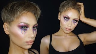 Jewel Tone Eyeshadow with Colorful Tears Makeup Tutorial | Alexandra Anele