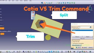 Catia V5 Surface Split And Trim Command | Tamil |