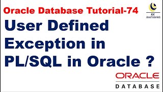User Defined Exception in PL/SQL in Oracle || Oracle Database Tutorial|| Database interview question