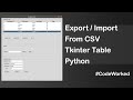 Import/Export Data to CSV, Show Data in Table | Save to MySQL - Python #mysql #csv #tutorial