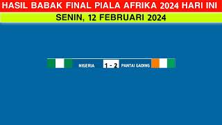 Hasil babak final piala Afrika hari ini - Nigeria vs pantai gading - hasil final piala Afrika 2024