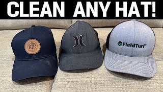 How to Clean Any HAT Without Ruining it!! || Sweat Stains & More!