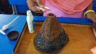Science project 🌋🌋🌋🌋 volcano working model/ Model of volcano science project/sci