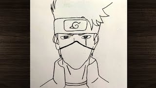 How to draw Kakashi Hatake | Kakashi step by step | easy anime tutorial for beginners