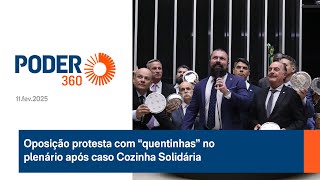 Oposição protesta com “quentinhas” no plenário após caso Cozinha Solidária