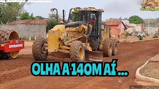 140M NO TRECHO / Motoniveladora caterpillar grader niveleuse motoconformadora patrola trabalhando