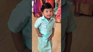 Baby in veshti Sattai #Traditional outfit #trending #shorts #veshti #thalapathy #ytshorts #subscribe