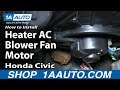 How to Replace Blower Motor with Fan Cage 92-00 Honda Civic