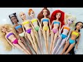 Disney Princess Doll Makeover ~ DIY Miniature Ideas for Barbie - Wig, Dress, Faceup, and More! DIY