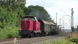 Bahnwelt Darmstadt: Pendelzüge mit V122 , 141 228 und VT98