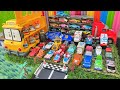 44 Types Cars ✩ Clean up muddy minicars & disney car convoys! Play in the garden