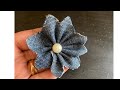 simple and easy diy denim flower! make denim flower at home ! denim craft ideas