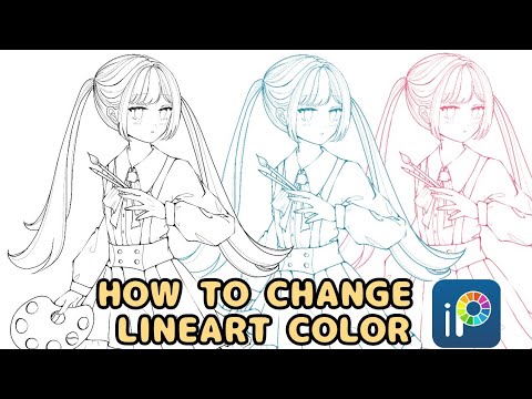 How To Change A Lineart Color In IbisPaintX | Tutorial | JiAhn Art 🍀 ...