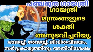 പഞ്ചഭൂത ഗായത്രി / നിത്യേന ഒരു പ്രാവശ്യം എങ്കിലും ജപിക്കൂ. 🙏🏻