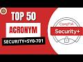 #3 Pass CompTIA SECURITY+ SY0 701 Exam with Acronym? / 50 Questions and Explanation