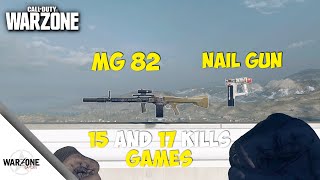 Warzone Class Setup MG 82 and Nail Gun | 15+17 kills | Call Of Duty Warzone