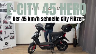 Rolektro E-City 45 Hero E-Scooter E-Roller - Alle Infos rund um den wendigen City-Flitzer.