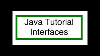 Java interfaces tutorial