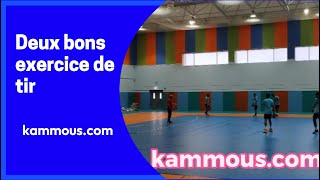 Deux exercices de tir apres croisement entre les arrieres en handball I handball