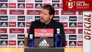 Rueda de Prensa de Simeone tras el Real Madrid (3-0) Atlético de Madrid - HD Copa del Rey