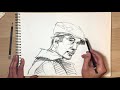 drawing a face with pencil quick sketch technique 5