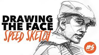 Drawing a face with pencil - QUICK SKETCH TECHNIQUE #5