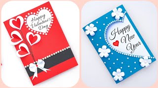 Happy New year card 2023 | How to make new year greeting card | DIY New year card making easy