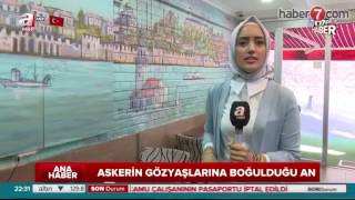 Darbe olduğunu anlayınca silahını bırakıp ağlayan asker.