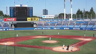 2022/9/25(日) 村田賢一(明治大学) vs 中村将希(早稲田大学) セカンドゴロ