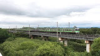 721系3000番台 札サウF-3123+F-3222編成 普通小樽行 江別～豊幌通過【4K】