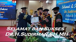 Sidang Terbuka Promosi Doktor Ilmu Pemerintahan IPDN Sudirman, Sekda Provinsi Jambi