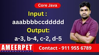 Java Strings | Print Frequency of Each character in given string | Coding | By Srinivas