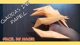 Como hacer garras de papel sin pegamento facil - Origami paper