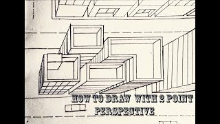 How to Draw buildings with 1 point perspective from.Bird view.