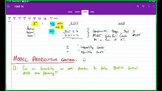 106B Discussion: Model Predictive Control